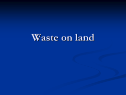 Waste on land - University of the Western Cape
