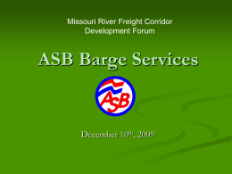 ASB Barge Services - Missouri Department of Transportation