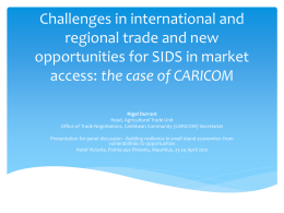 Challenges in international and regional trade and new