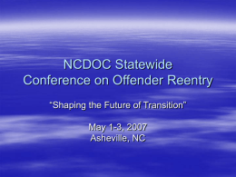 NCDOC Division Role in Transition