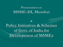 MSME-DI, Mumbai - DISTRICT INDUSTRIES CENTER