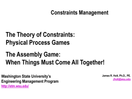 EM 526 Constraints Management