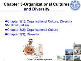 Chapter 3-Organizational Cultures and Diversity