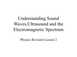 Understanding Sound Waves,Ultrasound and the