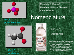 Nomenclature - Chemistry Geek