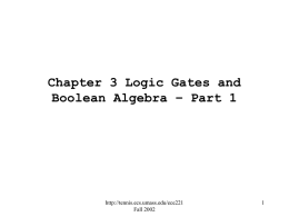 Chapter 3 Logic Gates and Boolean Algebra