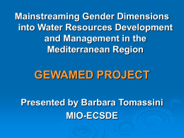 The GEWAMED project