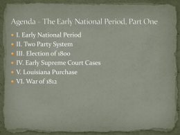 The Early National Period 1800-1845