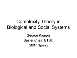 Complexity Theory in Biology and Social Science
