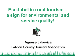Rural Tourism in Latvia