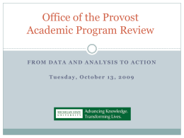 Academic Program Review - Michigan State University