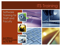 IT Training - University of Scranton