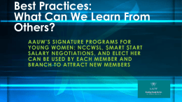 Best Practices: What Can We Learn From