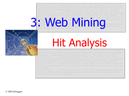 Web Mining: Hit Analysis