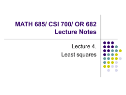 MATH 685/CSI 700 Lecture Notes