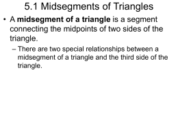 5.1 Midsegments of Triangles - Cardinal O'Hara High School