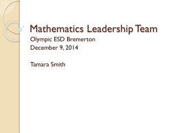 Mathematics Leadership Team