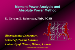 Moment Power Analysis - University of Ottawa