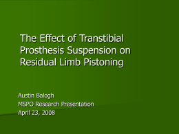 Evaluation of Transtibial Prosthesis Suspension