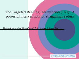 Targeted Reading Intervention