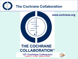 PPT - Cochrane Consumer Network