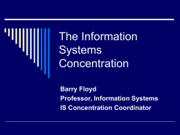 The Information Systems Concentration