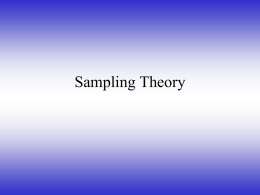 Sampling Theory - Physics & Astronomy | SFASU