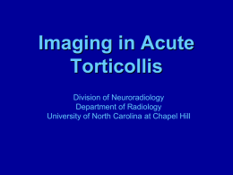 Imaging in Acute Torticollis