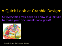 A Quick Look at Graphic Design: