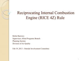 Reciprocating Internal Combustion Engine (RICE 4Z) Rule