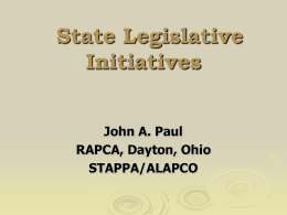State Legislative Initiatives