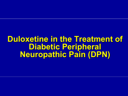 Duloxetine in the Treatment of Diabetic Peripheral