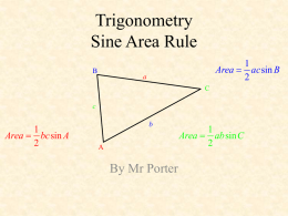 Trigonometry Sine Area Rule