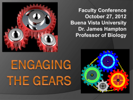 Engaging the Gears - Buena Vista University