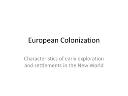 European Colonization - Mr. Martin's History site