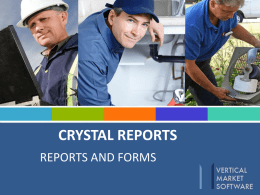 CRYSTAL REPORTS - Jonas Construction