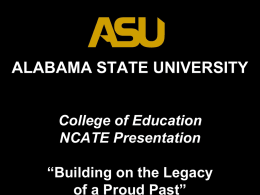 2007 National Alumni Convention Building On Our Legacy: