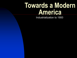 Towards a Modern America