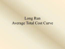 The Long Run Average Total Cost Curve