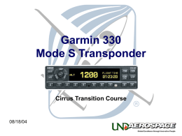 Garmin GTX 330 Transponder