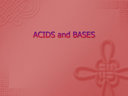 ACIDS and BASES - JH Rose