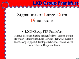 Signatures of large eXtra Dimensions
