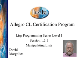 Allegro CL Certification Program
