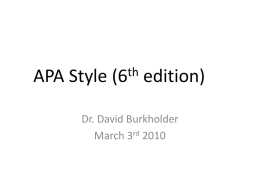 APA Style (6th edition)