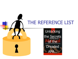 APA: References & Citations