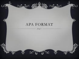 APA Format - Doral Academy Preparatory School