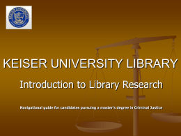 KEISER UNIVERSITY - Welcome to Keiser University