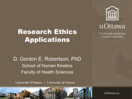 Research Ethics Application