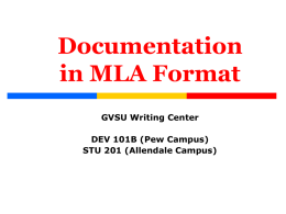 Documentation in APA Format