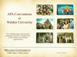 APA Conventions at Walden University